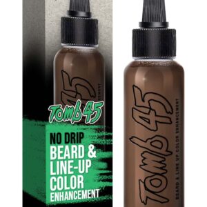 Tomb45 No Drip Enhancement Color for Beard & Line-up (Brown/Black)